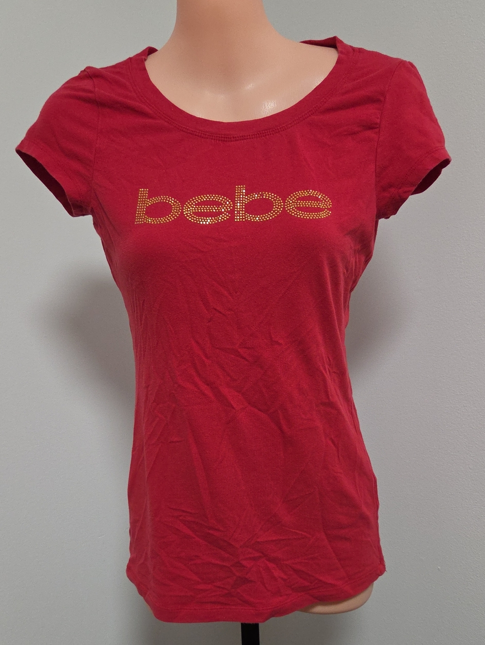 bebe Studded Cap-Sleeved Tee